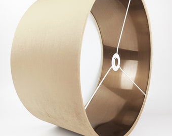 Cream Velvet Lampshade Matt Fabric * 6 Brushed linings* Brushed bronze, Copper, Champagne, Gold, Rose gold & Silver