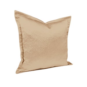 Gold Cushion Covers -Flanged Antique Satin Textured - *Quantity Discounts* 16", 18", 22", & 18" x 12", 20" x 14"