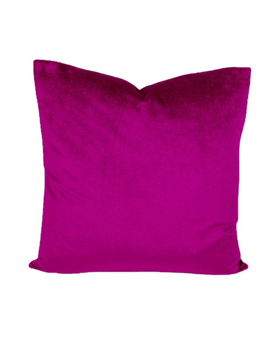Fuchsia Pink Velvet Cushion Covers Luxurious quantity Etsy UK