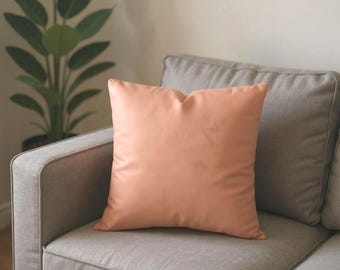 Salmon Pink Velvet Cushion Covers - soft matt velvet - Size Choice, Square and Lumbar Pillows