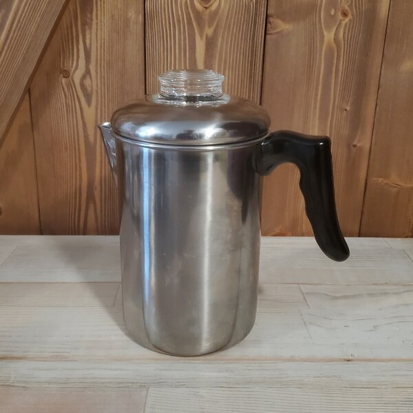 Vintage Stainless Steel Stovetop Coffee Percolator