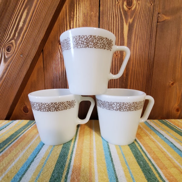 SET of 3 Pyrex Woodland Mugs