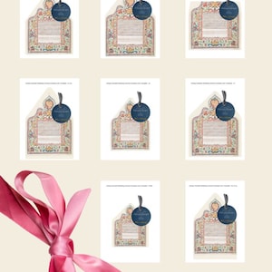 Ketubah Envelope Liner Template: Jewish Wedding Printable (Digital Download), Judaica,Chatunah