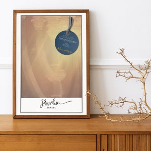 BIG Jerusalem Print, Jerusalem Map, Menorah, Torah Print Jewish Israel Printable Judaica Talmud béni