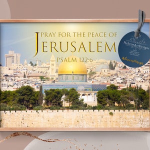 Oren por la paz de Jerusalén A4 Druckbarer Descargar Israel, Tempelberg, Shalom, Muro de las Lamentaciones, Muro de las Lamentaciones, jüdisch, Judaica
