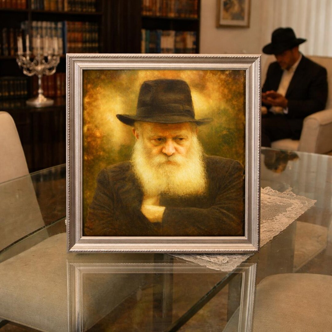 Rebbe Portrait Print: Chabad Lubavitch Rabbi Jewish Art (digital ...