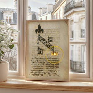 Medieval Hebrew Calligraphy Print: Shabbat Shekalim Jewish Wall Art (Digital Download A3/A4/8x10/8.5x11