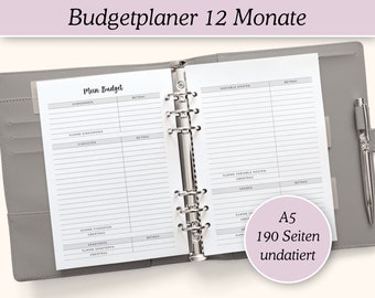 B-WARE Budget Planer Undatiert | A5 | Haushaltsbuch | Finanzplaner fürs ganze Jahr | Kalender Ein- & Ausgaben | Geldmanagement