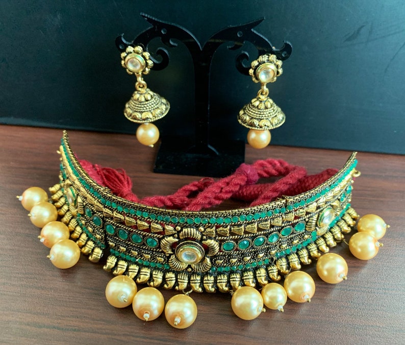 Clearance sale!! Choker with matching jhumka Indian Jewellery