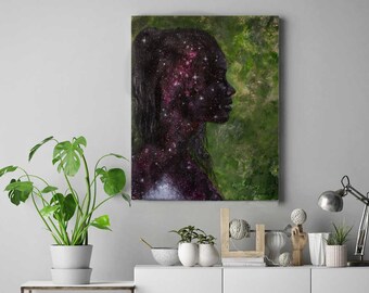 Cosmic Soul Woman – Galaxy Within Portrait – Spiritual Surrealism Art
