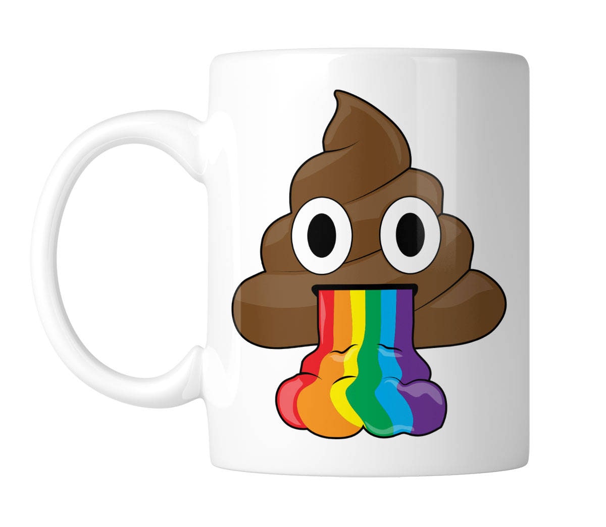 Poop Emoji Puking Rainbows 11 Oz. Coffee Mug Etsy