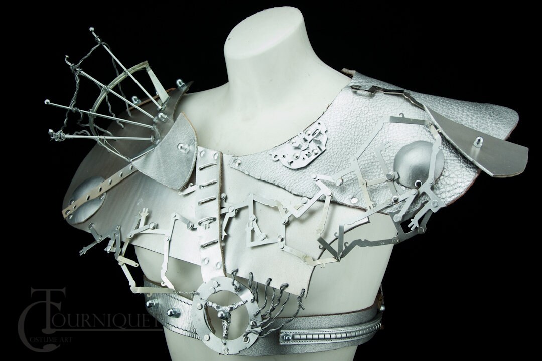 Cyborg Mask Cyberpunk Pastapocalyptic Roboter Collar Silver - Etsy