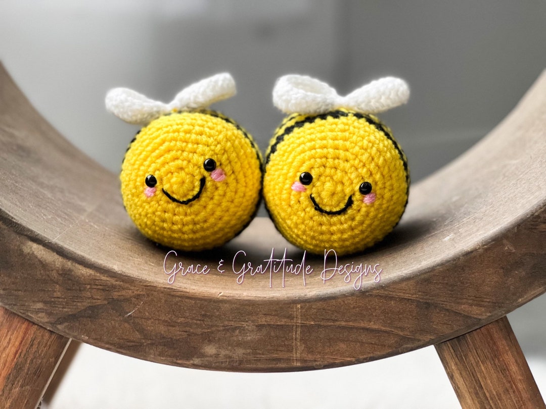 Crochet Amigurumi Bitty Bees, Soft, Squishy, Fits in Your Hand, Crochet ...