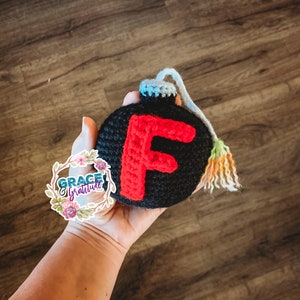 The F Bomb Crochet Pattern, crochet f bomb, crochet pattern, crochet f bomb pattern