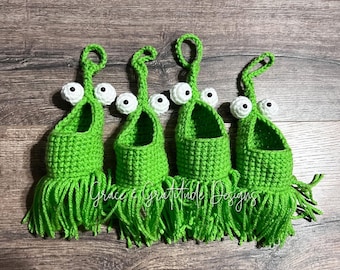 Crochet Hanging Yippers, yip yip, crochet car decor, crochet hanging decor