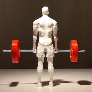 Deadlift  Man - SPACE MOTIVATOR - Weightlifting Crossfit Powerlifting 3D Printed Statue