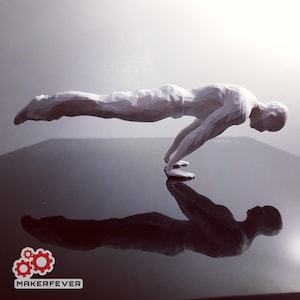 Full Planche Man SPACE MOTIVATOR Calisthenics 3D Printed Statue image 1