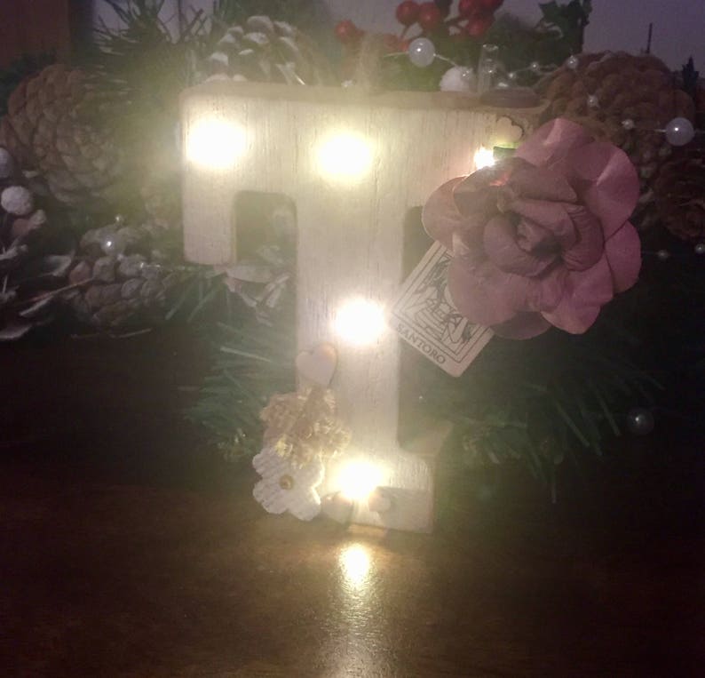 Mini Light up Wooden Letter Etsy