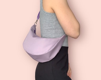 Halfmoon Bag | moon bag | bum bag | moonbag | waterproof | water-repellent | hobo bag | purple