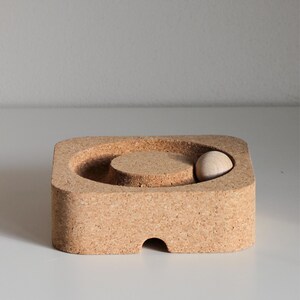 Wood and cork fragrance diffuser with sliding spheres image 4