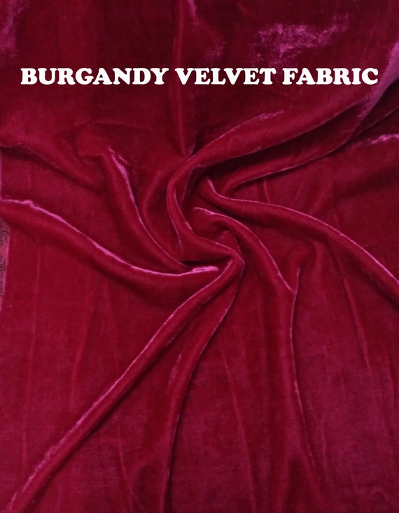 Burgundy Velvet Fabric Dress Fabric Upholstery Fabric Etsy