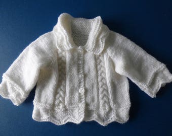 Baby's White Cardigan