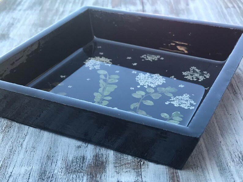 Dried Flower Decor, Flower Bowl Pressed Flower Trinket Bowl Real Flowers In Resin Trinket Dish