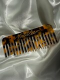 Personalized Engraved Acetate Hair Comb | Tortoise Shell Wide Tooth Comb | Bridesmaid Gift | Girls Trip Favor | Custom Name Wedding Gift