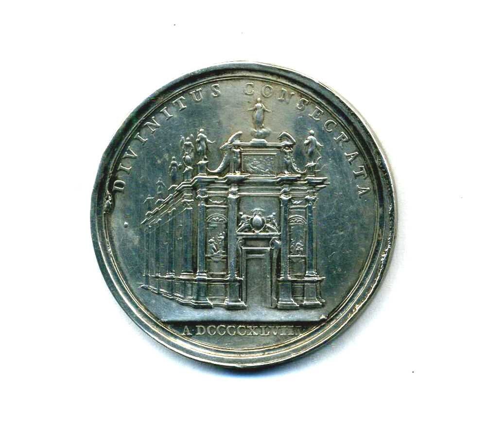 Médaille Religieuse Divinitus Consecrata Sterling Argent - 45 mm