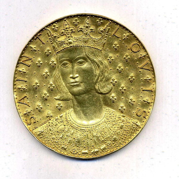 Médaille, 7ème Centenaire de la Mort de Saint-Louis – Bronze dorée par De Jaeger