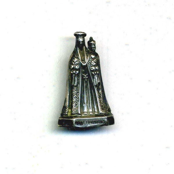 Antique Statue Figurine Notre Dame de Fourvière en argent Sterling