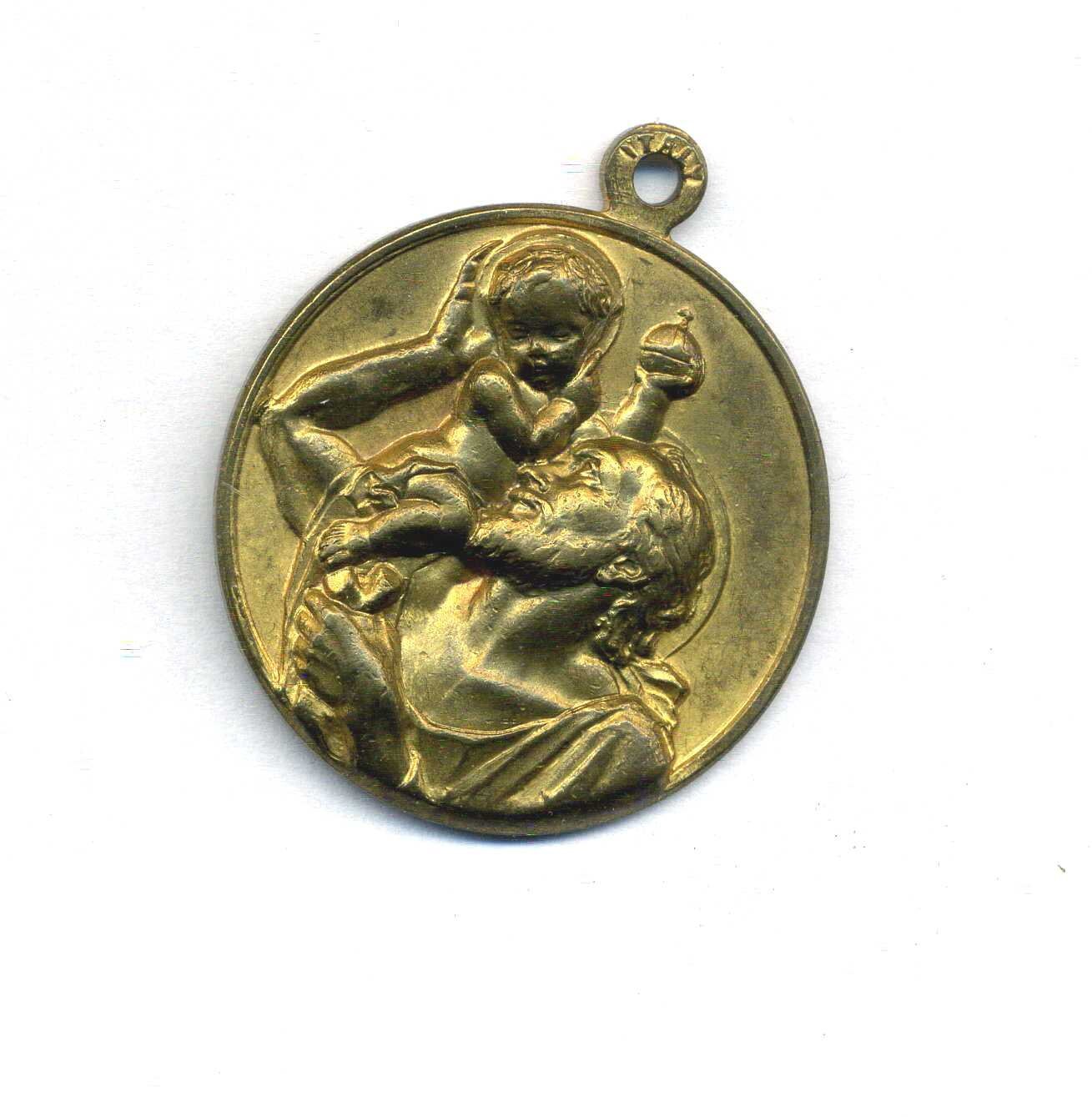 Religion - Vintage Médaille Saint Christophe