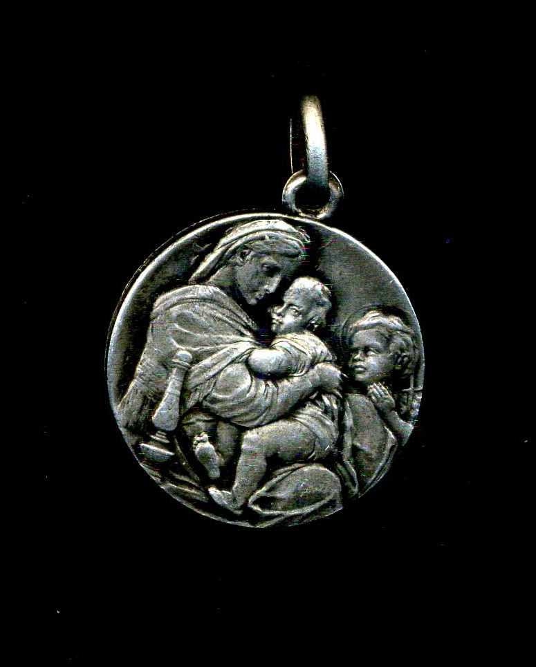 Vierge à La Chaise de Raphaël Médaille Argent