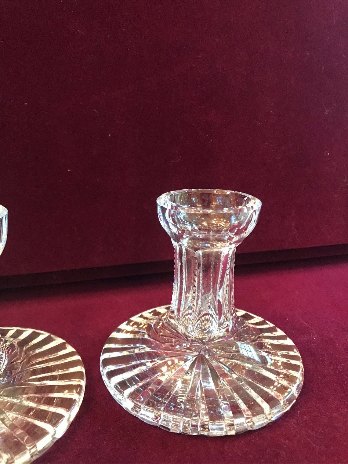 Waterford crystal vintage candlesticks Etsy