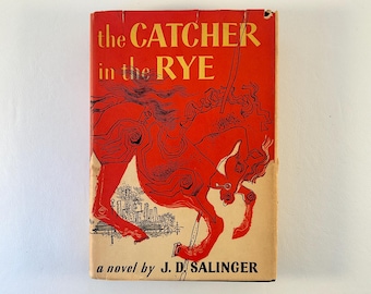 1950's the Catcher in the Rye by J D Salinger 1st edition 14th printing hardcover book with original dust jacket