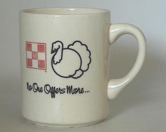 1970's Purina turkey mug with No One Offers More slogan vintage farm feed advertising coffee cup
