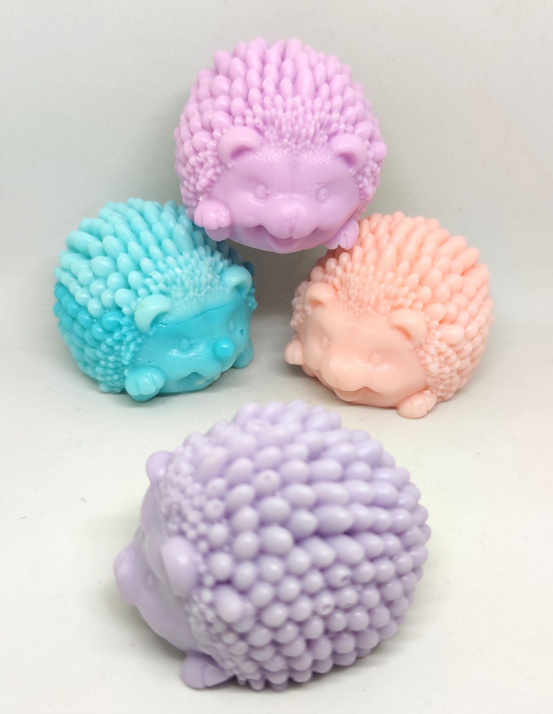 Handmade hedgehog soap with a surprise inside. Etsy