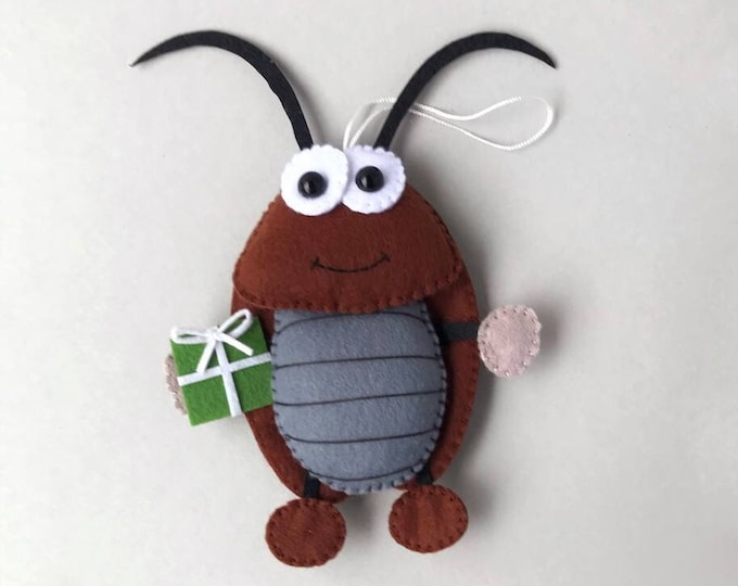 Cockroach figure, Insec felt toy, bugs Felt figure, Insect Animal Felt toys, cockroach stuffed animal, Funny felt Bugs, felted bugs,