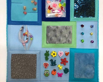Sensory Sensitivity Busy Bag, Fidget Toy, Quiet-Time Activity Cards, Travel Montessori Toy, Autism-Friendly Tactile Sensory Pack
