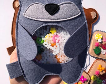 I Spy Bear Buddy, I Spy Bag, Discovery Bag, Seek and Find Toys, Miniatures, Sensory Bag, Montessori search bag, toddlers game, travel toy