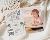 Surf Birthday Invitation with Photo Van Surfboard Beach Party Invitation Editable Template Surfer Birthday Invite Instant Download Printable Il_170x135