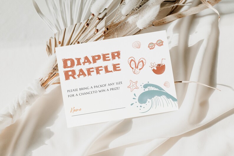 Surf Baby Shower Invitation Set: Beach Theme (Digital Download) image 7