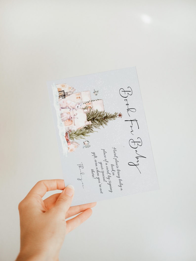 Uitnodigingsset babyshower winter: bundel met feestelijke uitnodigingen (digitale download) afbeelding 7