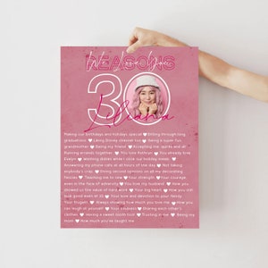 30th Birthday Printable Poster: Reasons We Love You (Editable Text) image 6