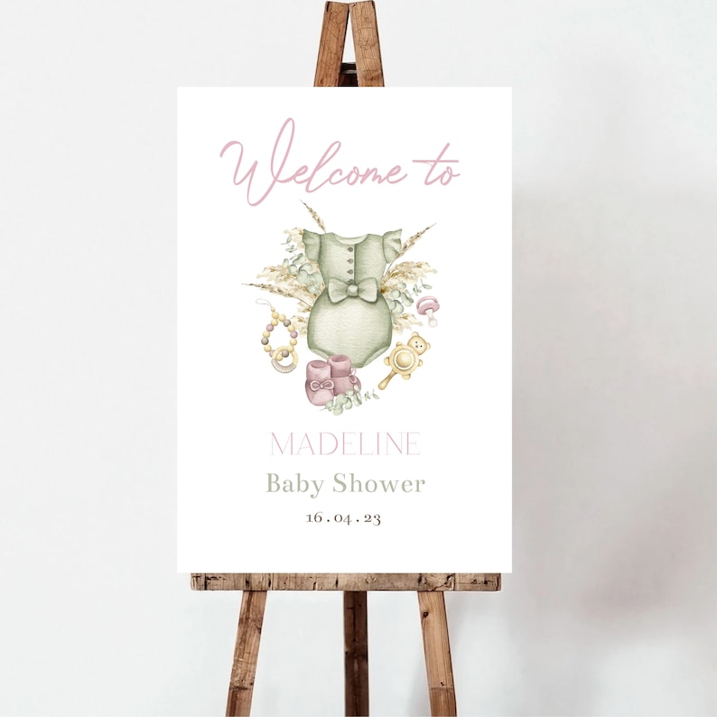 Boho Girl Babypartyeinladungspaket: Bearbeitbare druckbare Vorlagen (digitaler Download) Bild 8