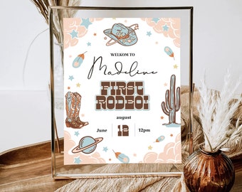 Cowboy Birthday Welcome Sign, Wild West Welcome Sign Template, Cowboy Birthday Welcome Sign Editable, Birthday Southwestern Welcome Sign