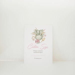 Boho Girl Baby Shower Custom Sign: Editable Text (Digital Download) image 5