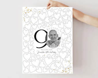 90 Reasons We Love You Template Anniversary Gifts Ninety Things Why I Love Custom 30th 40th 50th 60th 70th 80th 90th Birthday Printable Gift