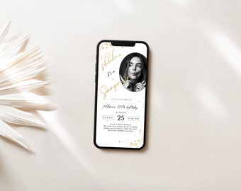 Surprise Birthday Photo Invitation: Editable Electronic Evite (Digital)