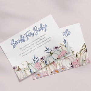 Pumpkin Baby Shower Invitation Set: Boy Diaper Raffle (Printable) image 2